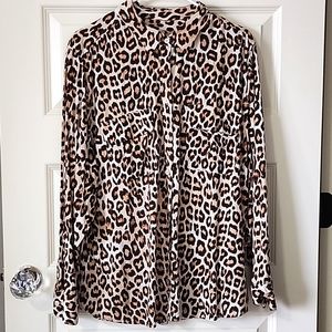 Chicos Leopard Print Blouse